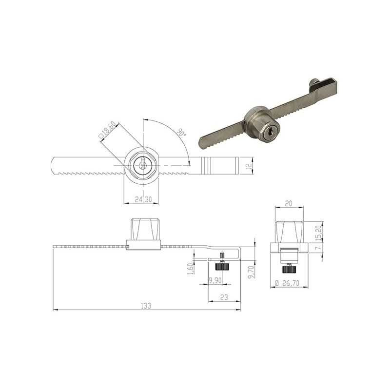 SERRATURE PER VETRINETTE OMR 220335