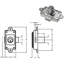 SERRATURE PER MOBILI MERONI-CAS 2A85 20 14