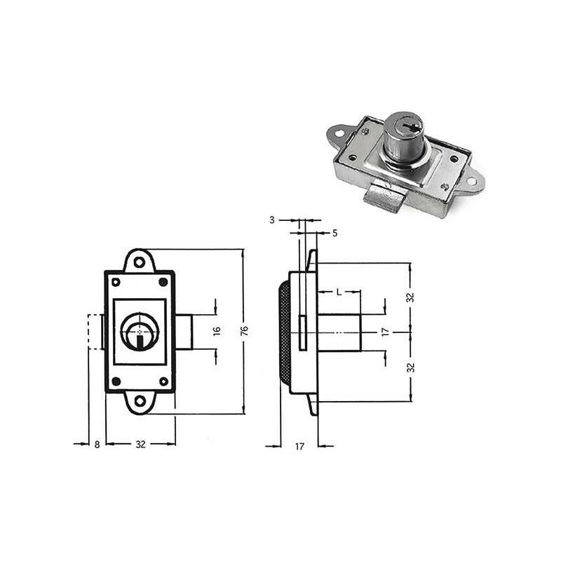 SERRATURE PER MOBILI MERONI-CAS 2A85 20 14