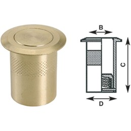 POZZETTI-BOCCHETTE OTTONE MOLLA MM.12