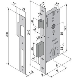 SERRATURE WELKA 015 INFILARE PER LEGNO