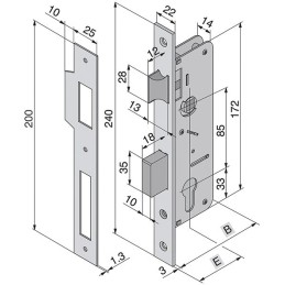 SERRATURE WELKA 015. INFILARE PER LEGNO