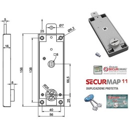 SERRATURE SECUREMME BASCULANTI SECURMAP11 2240