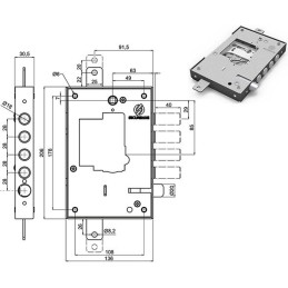 SERRATURE SECUREMME PORTE BLINDATE 2501.28