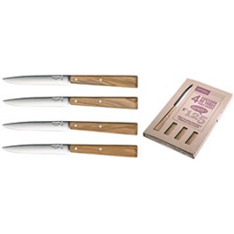 COLTELLI OPINEL 125 TAVOLA 4PZ MANICO LEGNO ULIVO