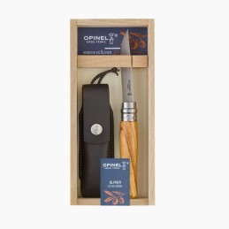 COLTELLI OPINEL OLIVIER SCATOLA LEGNO CON GUAINA 8VRI