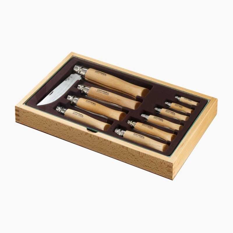 COLTELLI OPINEL 10 PZ COFANETTO RACCOGLI MONETE