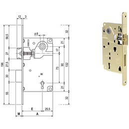 SERRATURE AGB CENTRO PATENT FRONTALE 18 ART.1002