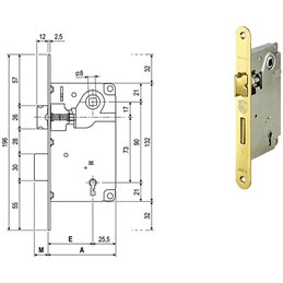 SERRATURE AGB CENTRO PATENT FRONTALE 22 ART.1001