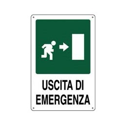 CARTELLI USCITA EMERGENZA DESTRA 30X20