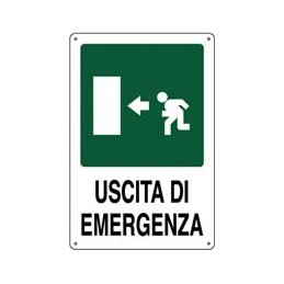 CARTELLI USCITA EMERGENZA SINISTRA 30X20