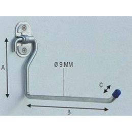 GANCIO A L DIRITTO DA PARETE ALDEGHI ART.4030 CM15