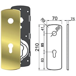 PLACCHE DISEC KI2820P X TESIO MANIGL. + CIL.SAG.