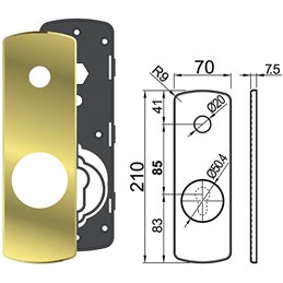 PLACCHE DISEC KI3465P X TESIO MANIGL. + PROT.CIL.