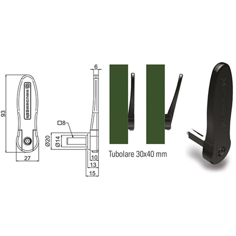 MANIGLIE SECUREMME OSCILLANTI 5210