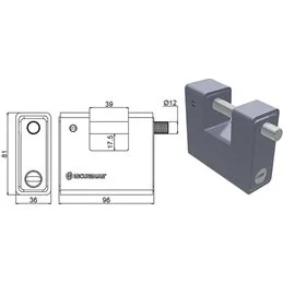 LUCCHETTI SECUREMME CORAZZATI X 1/2 CILINDRO 30-10