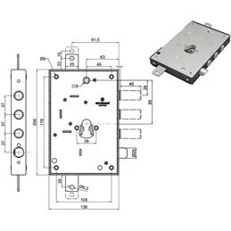 SERRATURE SECUREMME PORTE BLINDATE 2651SCR0337CT2