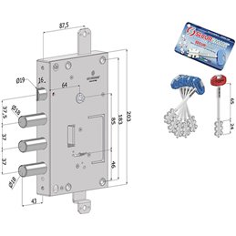 SERRATURE SECUREMME PORTE BLINDATE 1401SCR0337S67