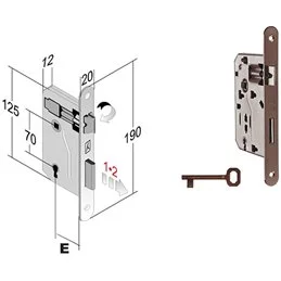 SERRATURE BONAITI PATENT PICCOLA ART.42 B.TONDO