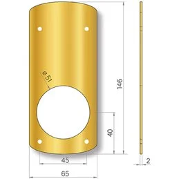 PLACCHE AZZI ESTERNE T3/F50 PER SERRATURE TESIO