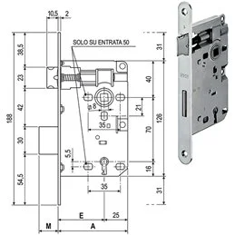 SERRATURE AGB PATENT PICCOLA B.TONDO ART.571 E-MM 40