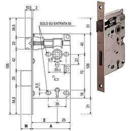 SERRATURE AGB PATENT PICCOLA B.QUADRO ART.572 E-MM 40/45/50