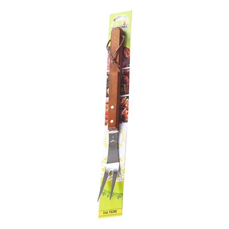 FORCHETTONI INOX CM39 MANICO LEGNO FORCHETTONI INOX CM39 MANICO LEGNO