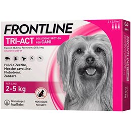 ANTIPARASSITARIO PER CANI FRONTLINE TRI-ACT 2- 5KG 3P