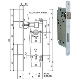 SERRATURE AGB PATENT GRANDE B.TONDO CROMO 591.50.34