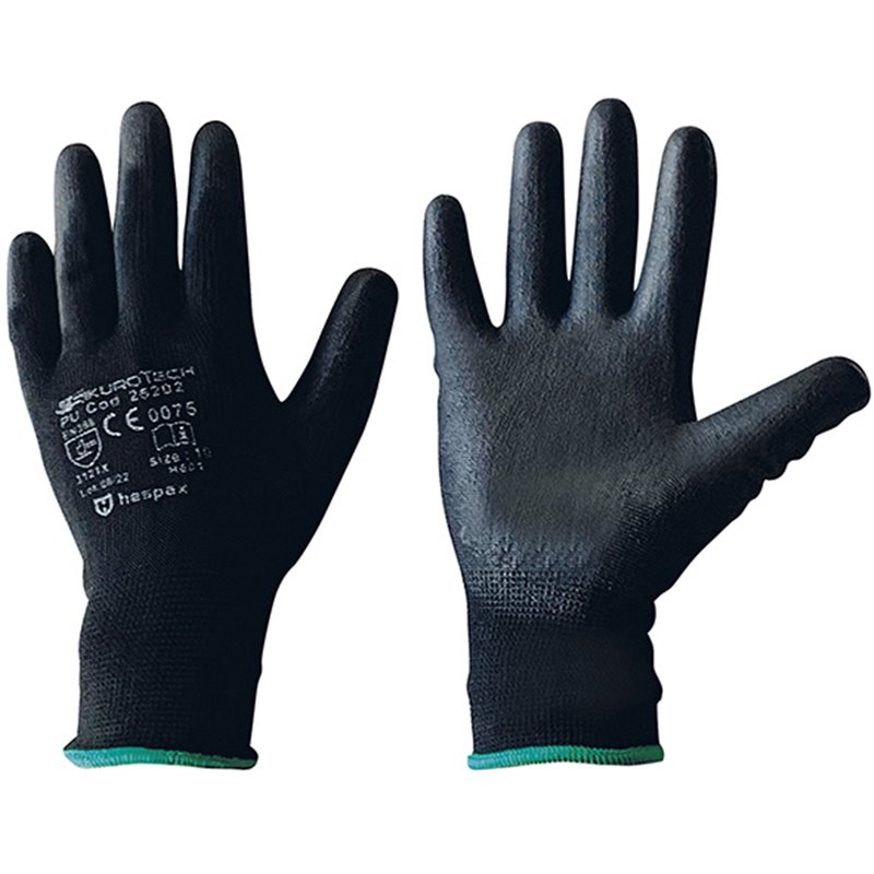 GUANTI NYLON SIKUROTECH PU BLACK 2025 GUANTI NYLON SIKUROTECH PU BLACK 2025
