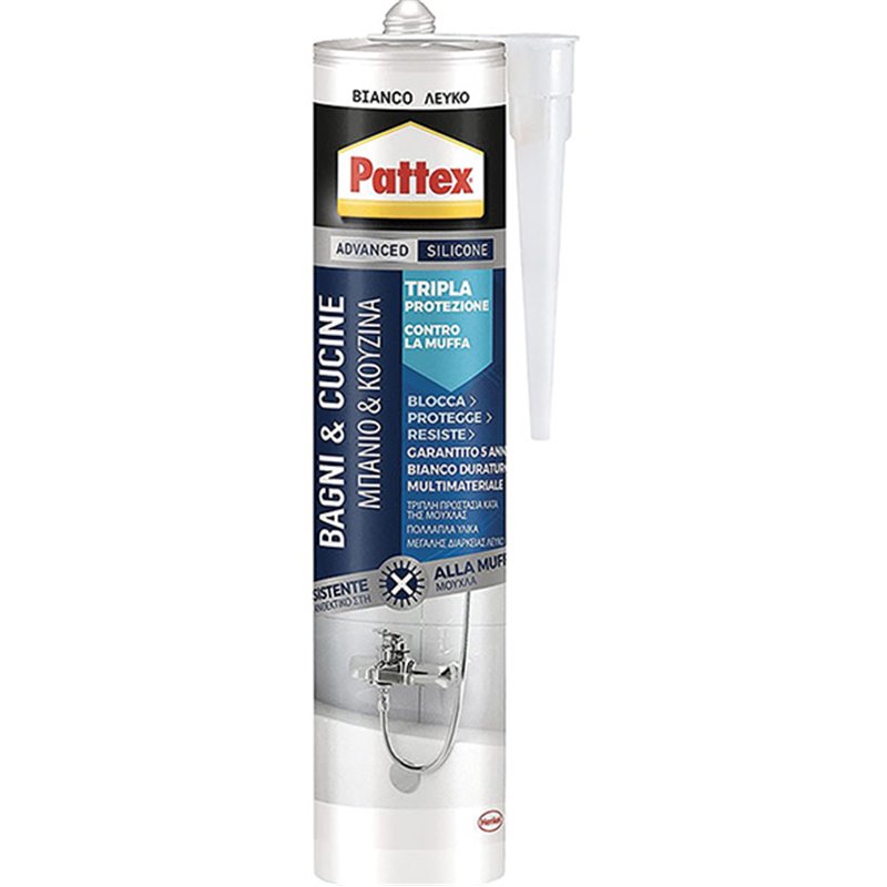 SILICONE PATTEX BAGNI&CUCINE ML.300 BIANCO