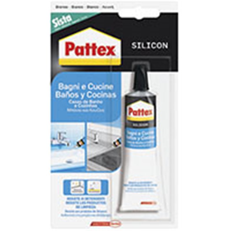 SILICONE ACETICO PATTEX BIANCO TUBETTO ML.50 SILICONE ACETICO PATTEX BIANCO TUBETTO ML.50