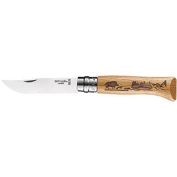 COLTELLI OPINEL VIROBLOC PIROGRAFATI CINGHIALE 8VRI