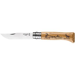 COLTELLI OPINEL VIROBLOC PIROGRAFATI CAMOSCIO 8VRI 