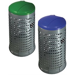 TRESPOLI SPAZZATURA ECOLINE CON COPERCHIO BLU