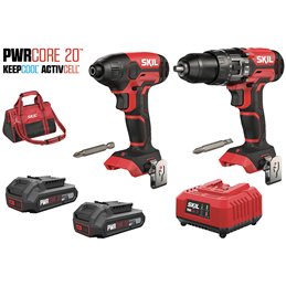 KIT TRAPANO +AVVITATORE IMPULSI +2BAT SKIL 3312EA