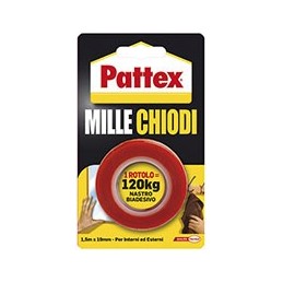 NASTRO BIADESIVO PATTEX MILLECHIODI TAPE 19MM 1,5MT